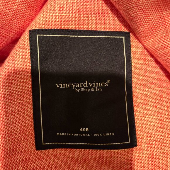 NWT Vineyard Vines Linen Blazer Jacket Jetty Red 40R - Picture 2 of 5